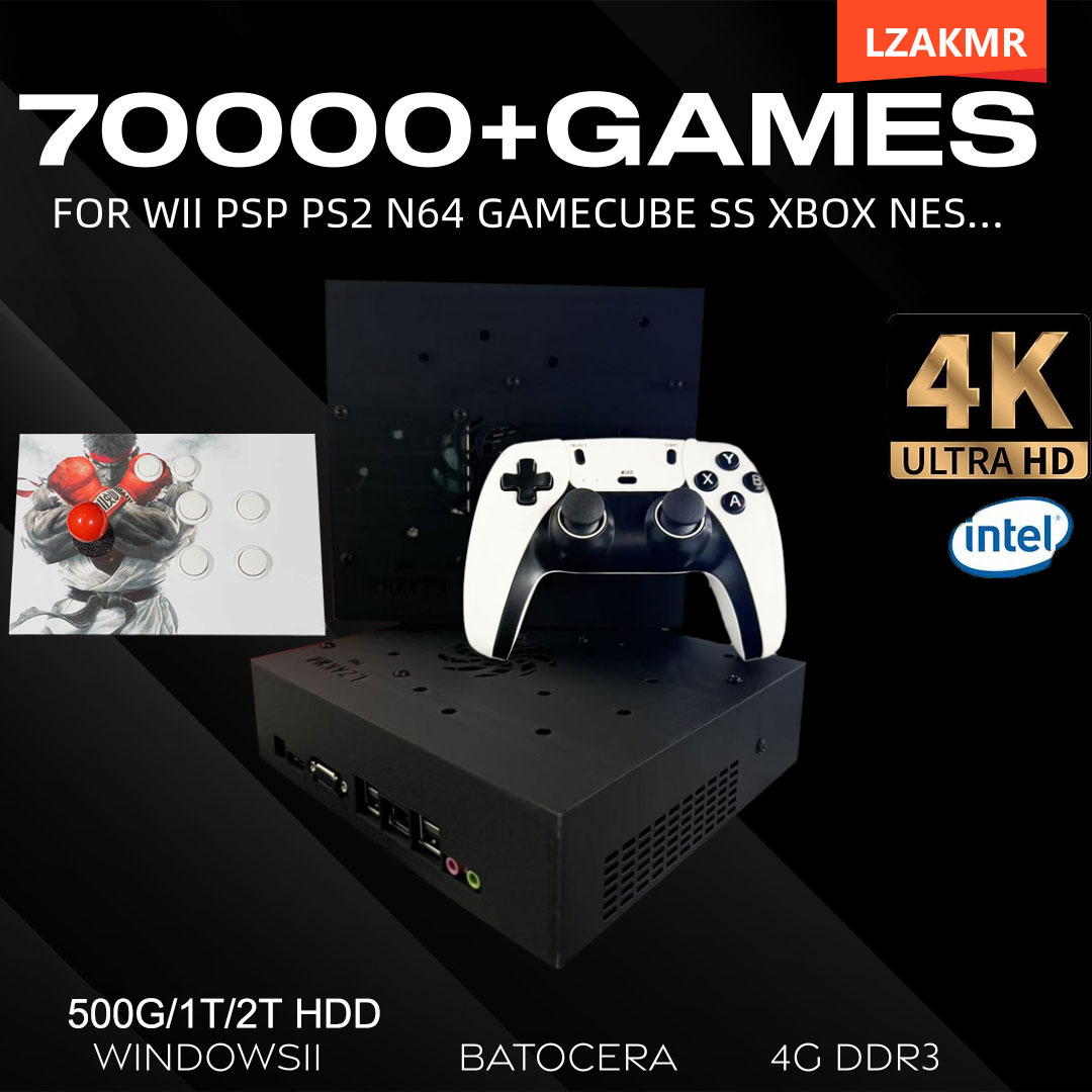 Retro Gaming N64 - Konsola Retro z 70000+ Grami, 2TB,