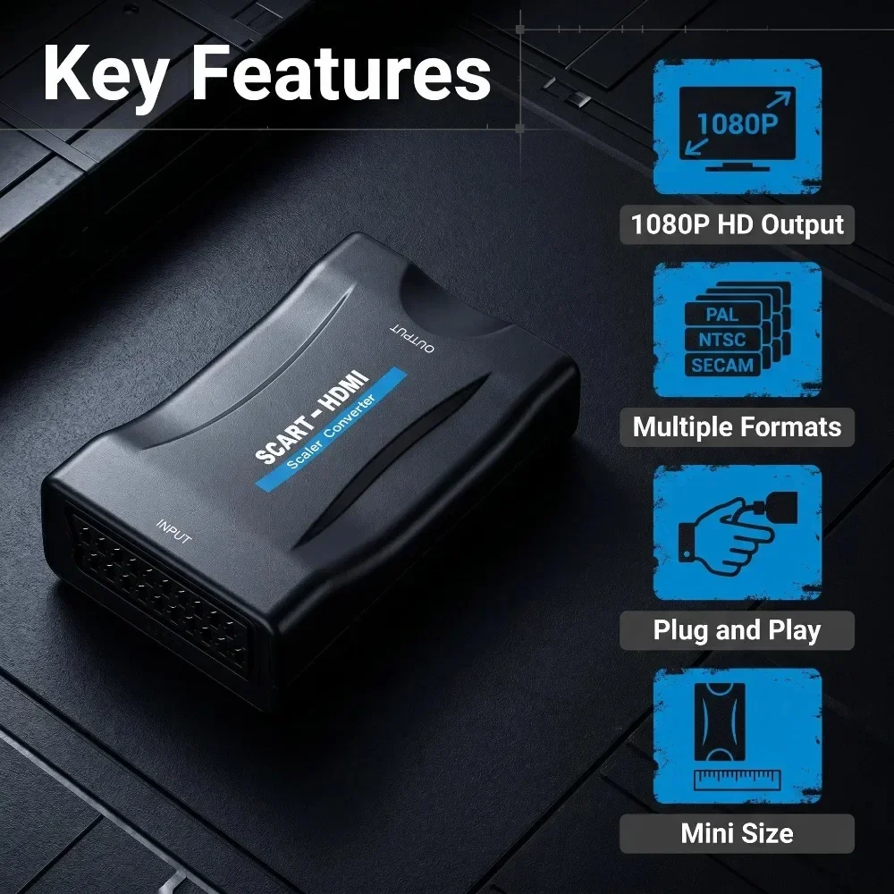 Adapter konwerter SCART na HDM – Scart To Hdmi recenzja i cena
